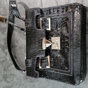 NEW Marc Fisher patent croc purse